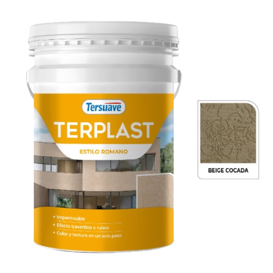 Terplast Estilo Romano Mediano Beige Cocada  Mate