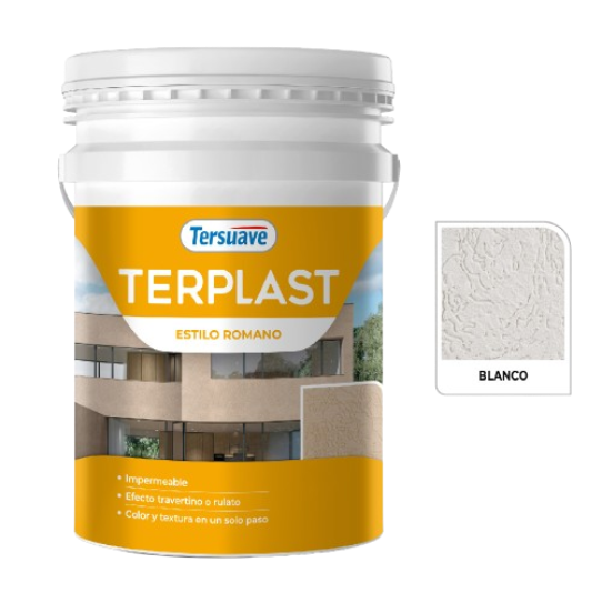 Terplast Estilo Romano Mediano Blanco Mate
