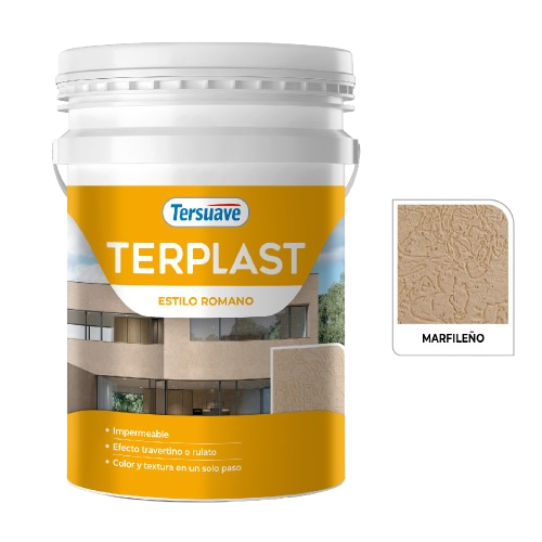 Terplast Estilo Romano Mediano Marfileño Mate