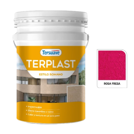 Terplast Estilo Romano Mediano Rojo Fresa Mate