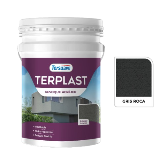 Terplast Revoque Acrílico Gris Roca Mate