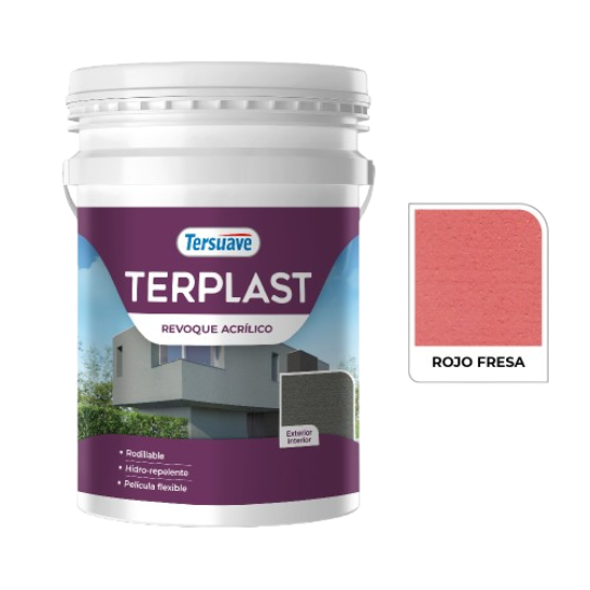 Terplast Revoque Acrílico Rojo Fresa Mate
