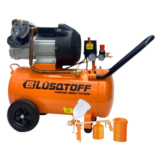 Lusqtoff Compresor de Aire Con KIT 3.5 HP – 50 L