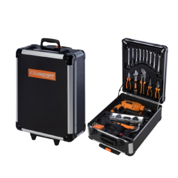 Lusqtoff Kit De Herramientas y Taladro Percutor 107 Piezas