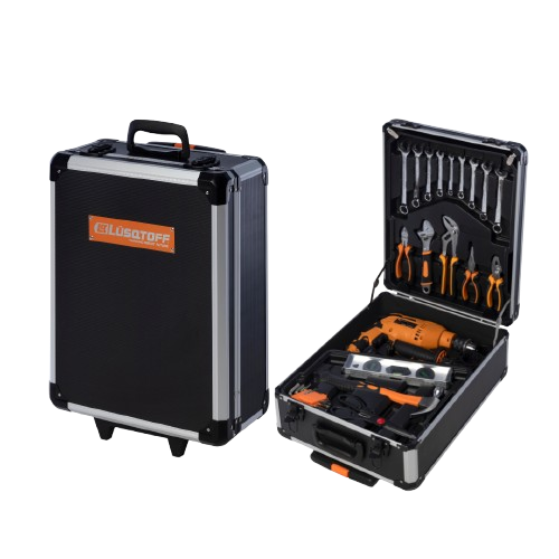 Lusqtoff Kit De Herramientas y Taladro Percutor 107 Piezas