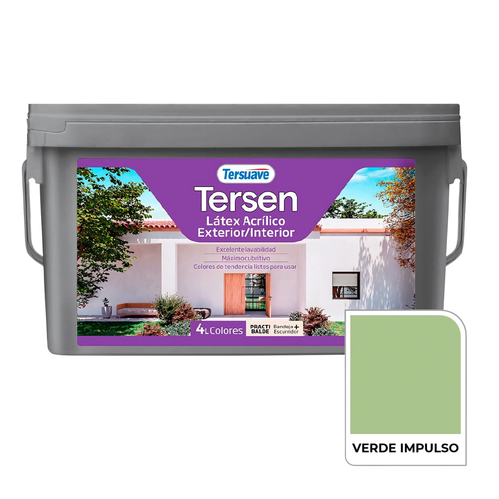 Tersen Latex Ext- Int Mate Verde Impulso 4lt - Image 4